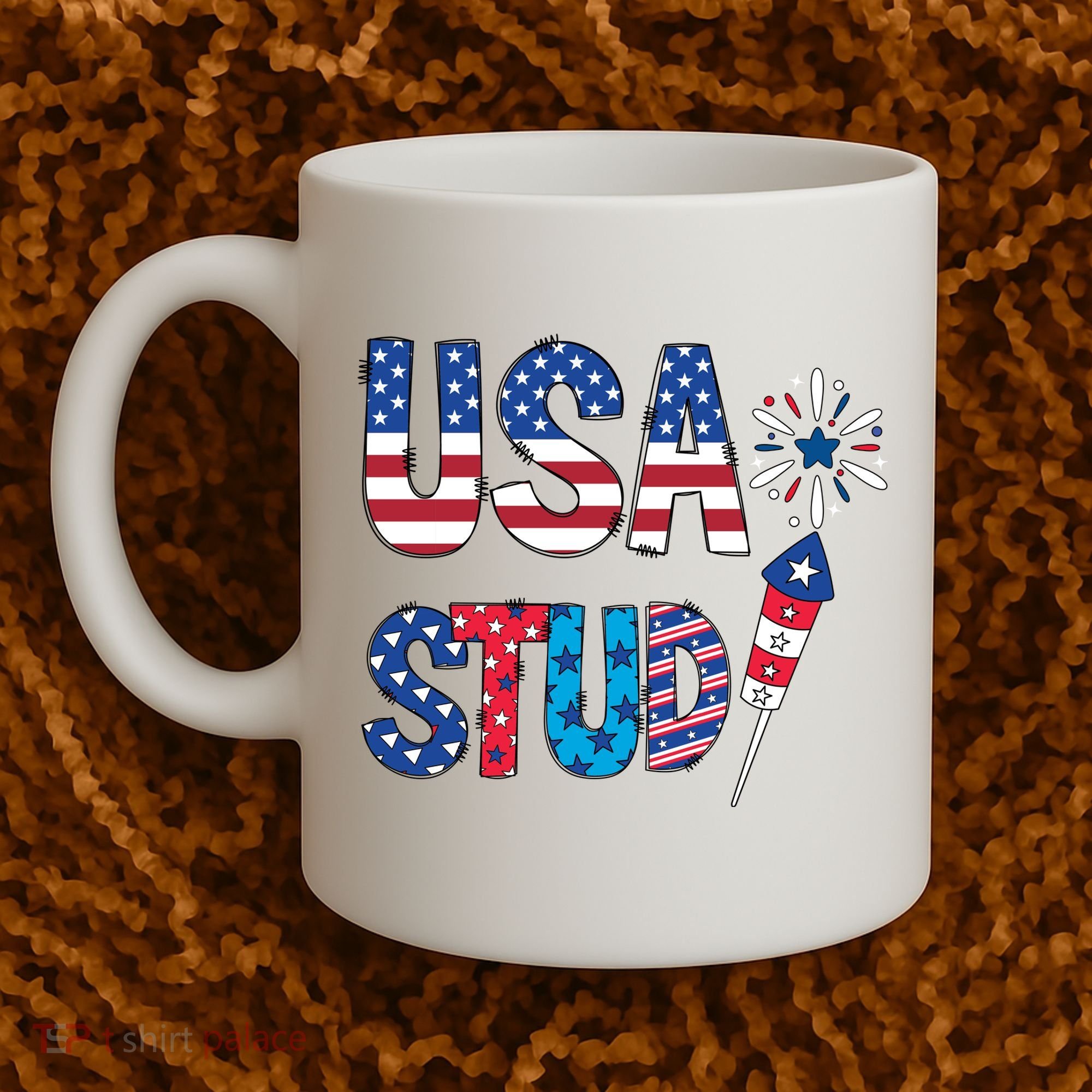 USA Stud 4th Of July Firework Cute Coffee Mug