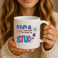 USA Stud 4th Of July Firework Cute Coffee Mug thumb 3