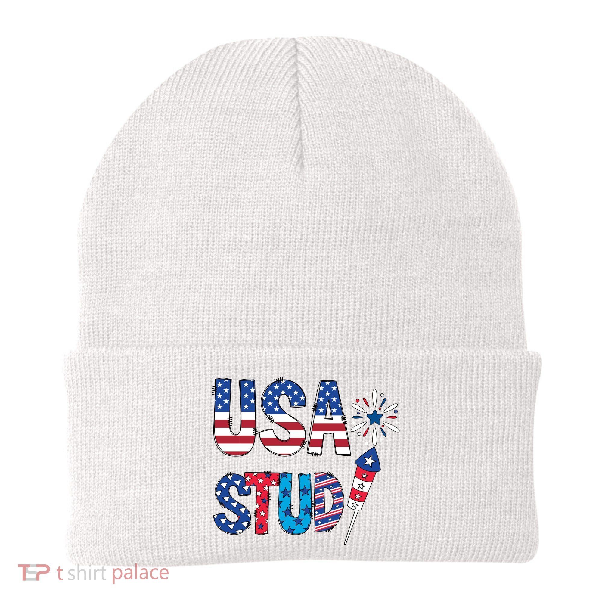 USA Stud 4th Of July Firework Cute Beanie