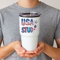 USA Stud 4th Of July Firework Cute Tumbler thumb 2