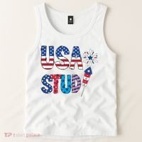 USA Stud 4th Of July Firework Cute Tank Top thumb 2