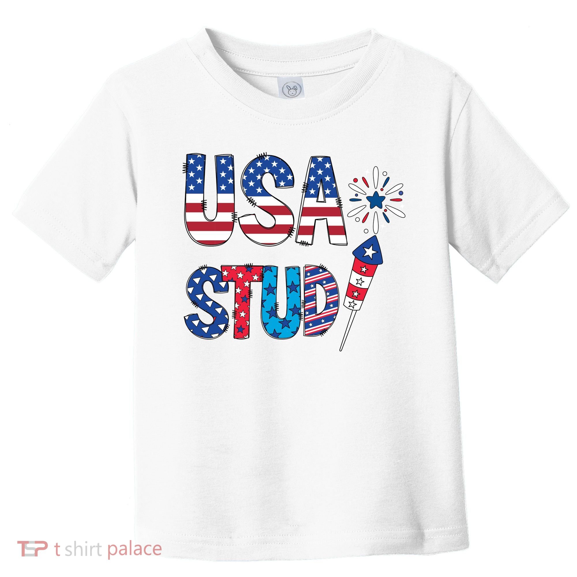 USA Stud 4th Of July Firework Cute Toddler T-Shirt
