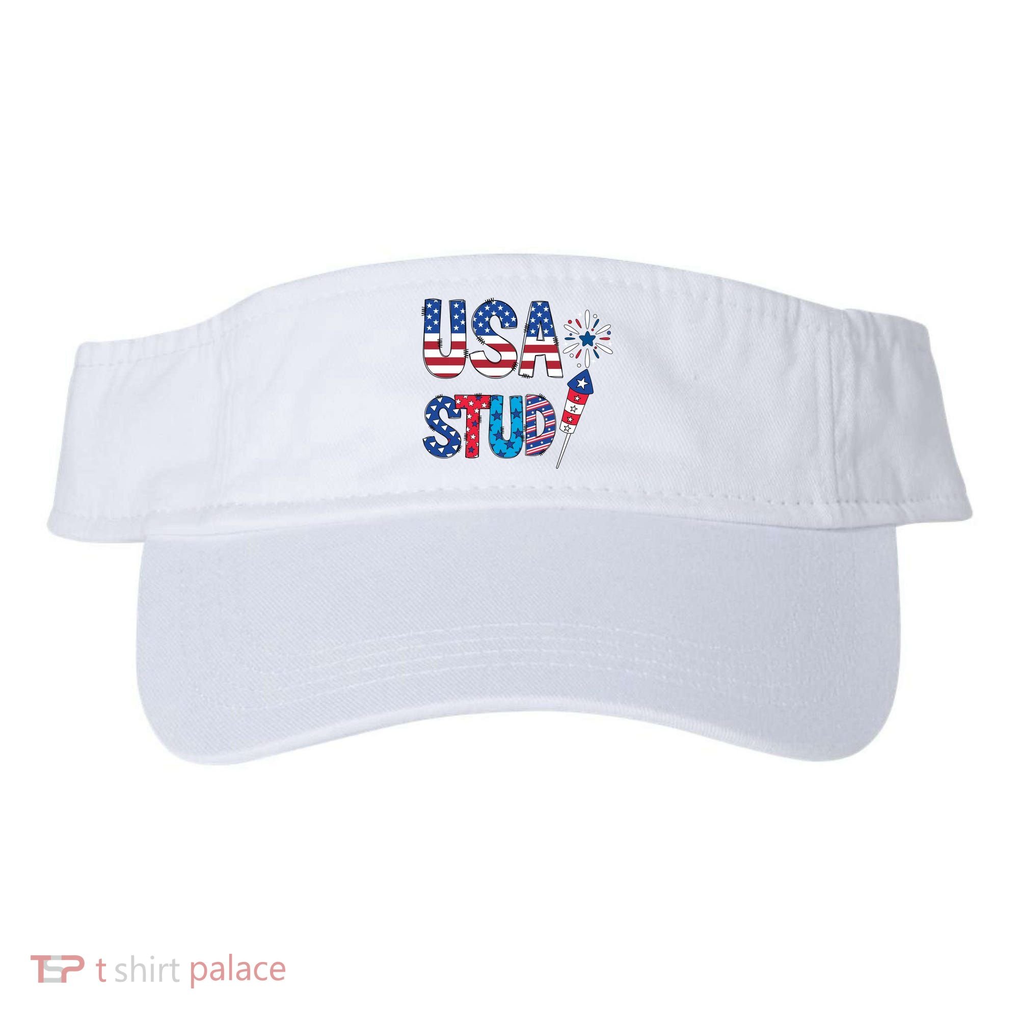 USA Stud 4th Of July Firework Cute Visor