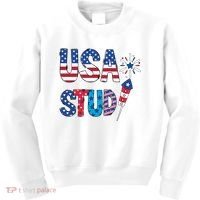 USA Stud 4th Of July Firework Cute Kids Sweatshirt thumb 0
