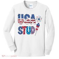 USA Stud 4th Of July Firework Cute Kids Long Sleeve Shirt thumb 0