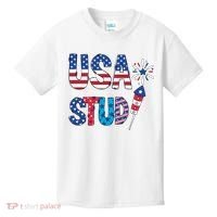 USA Stud 4th Of July Firework Cute Kids T-Shirt thumb 0