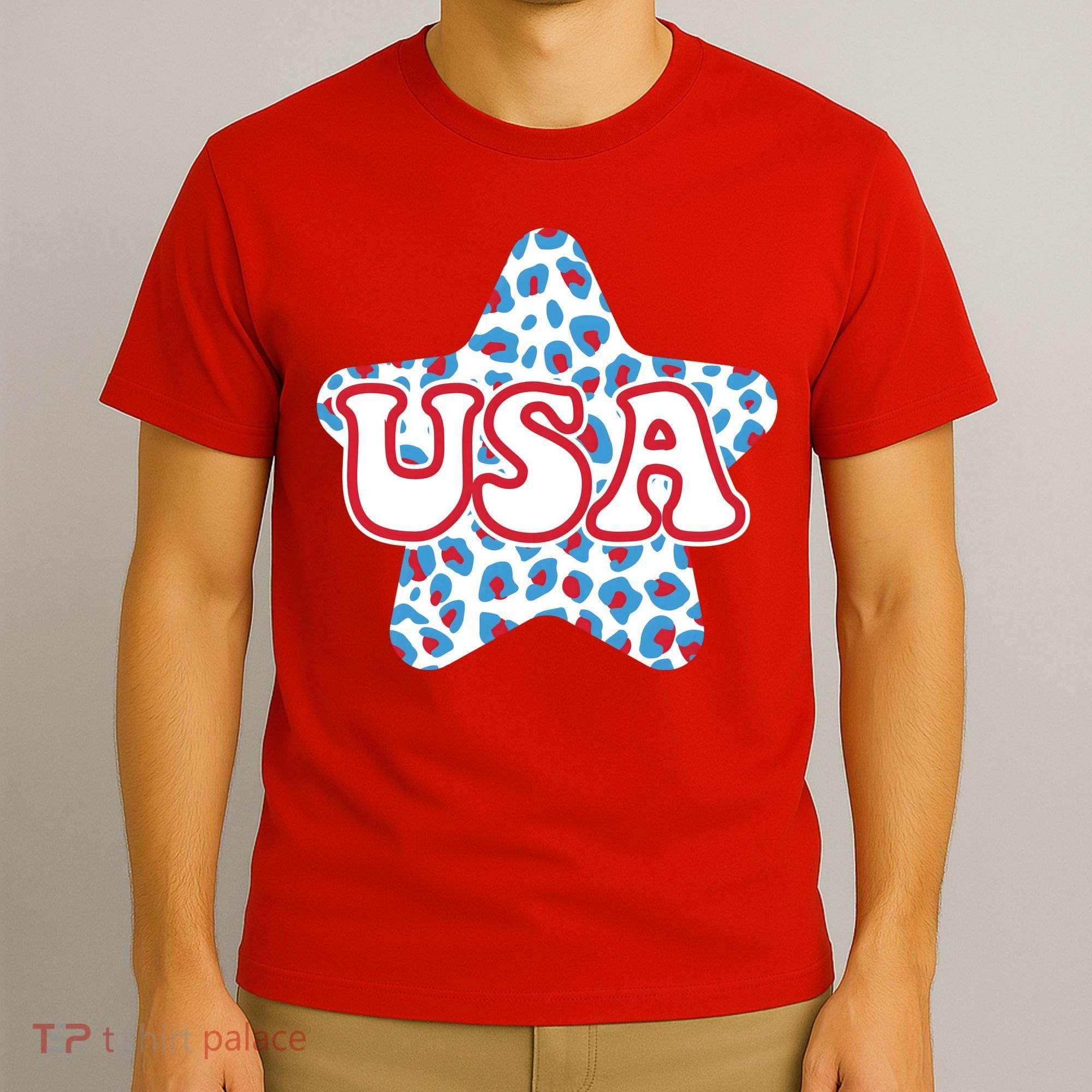USA Star 4th Of July Festive Holiday T-Shirt