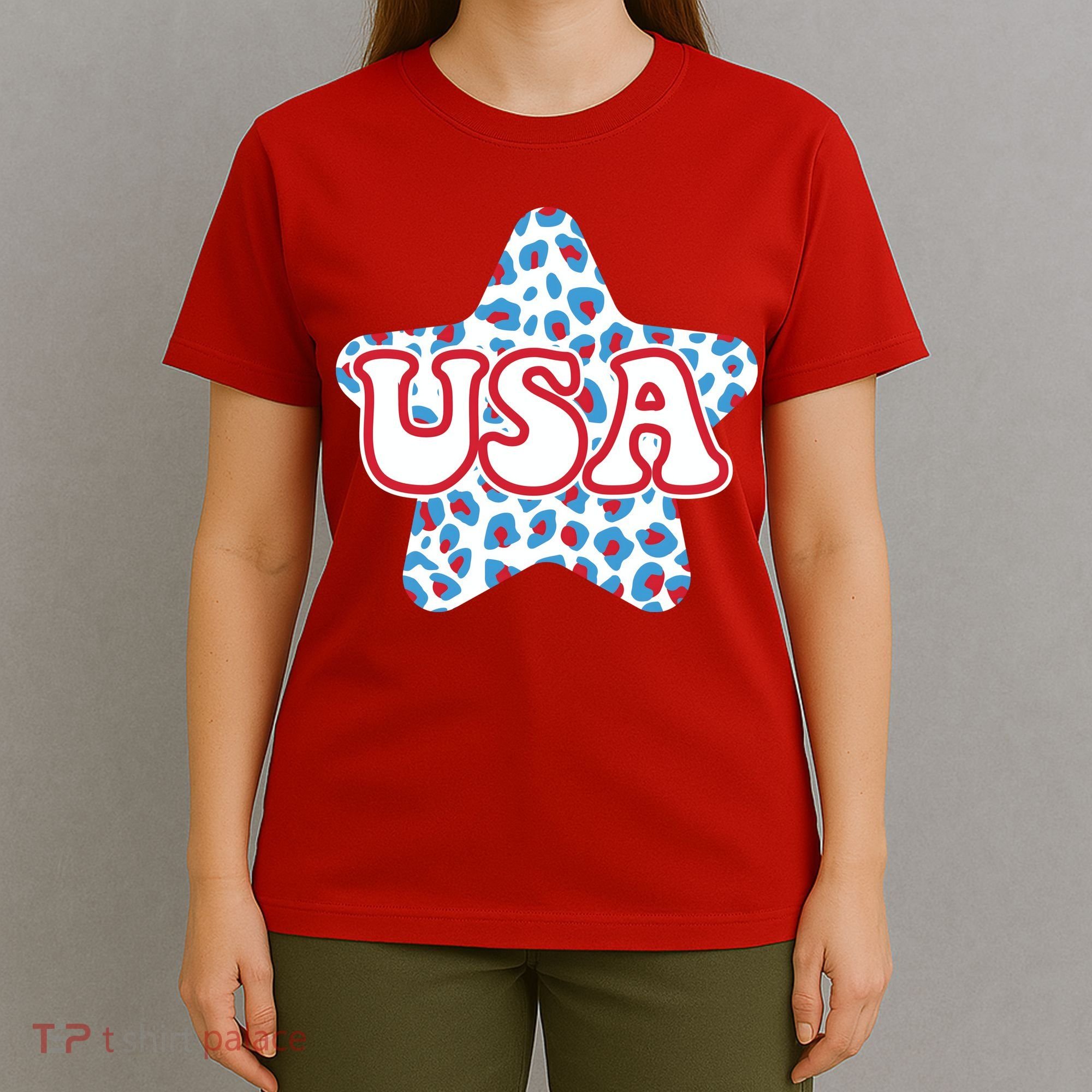 USA Star 4th Of July Festive Holiday T-Shirt