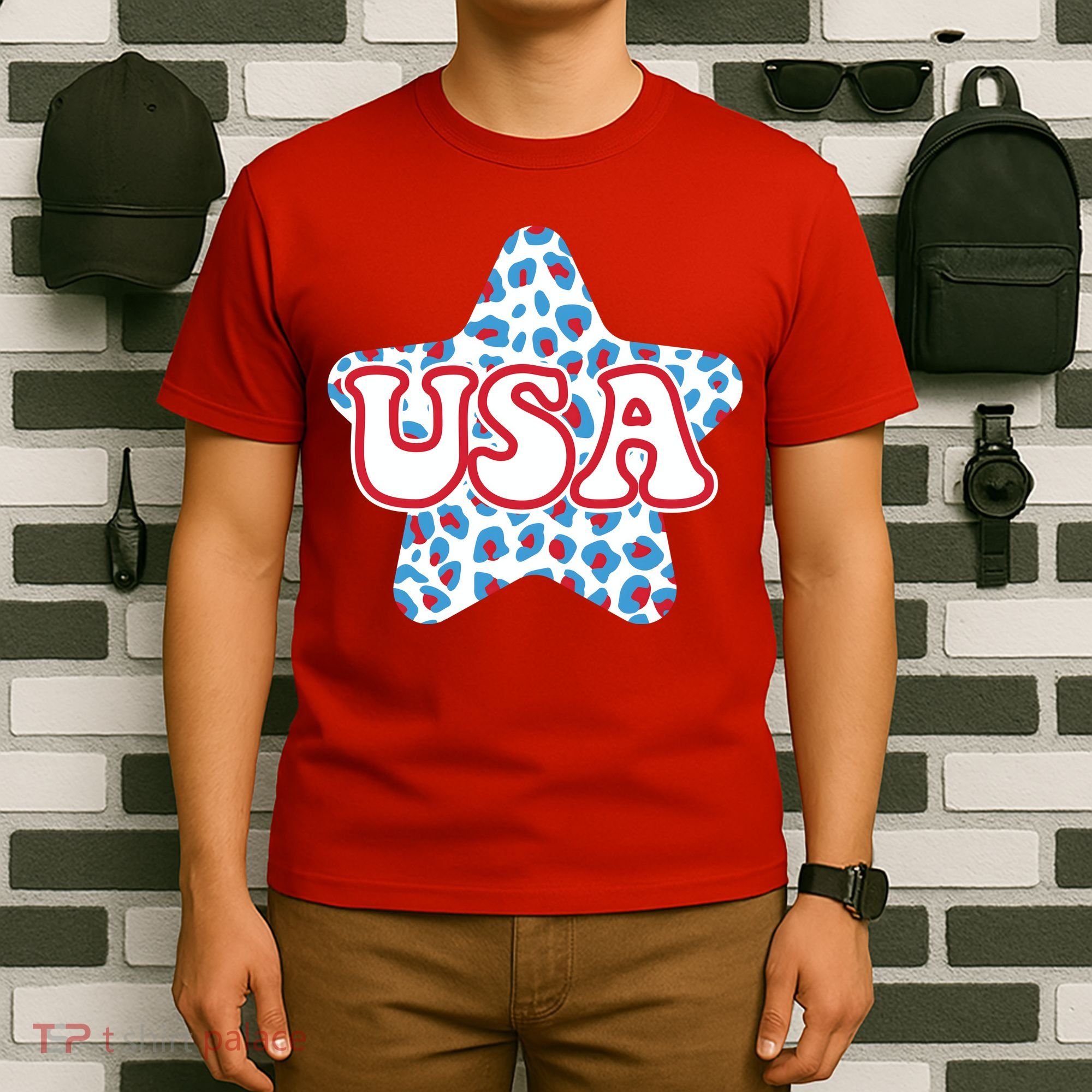 USA Star 4th Of July Festive Holiday T-Shirt