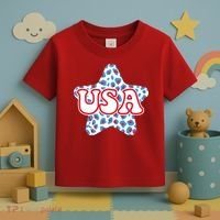 USA Star 4th Of July Festive Holiday Toddler T-Shirt thumb 3