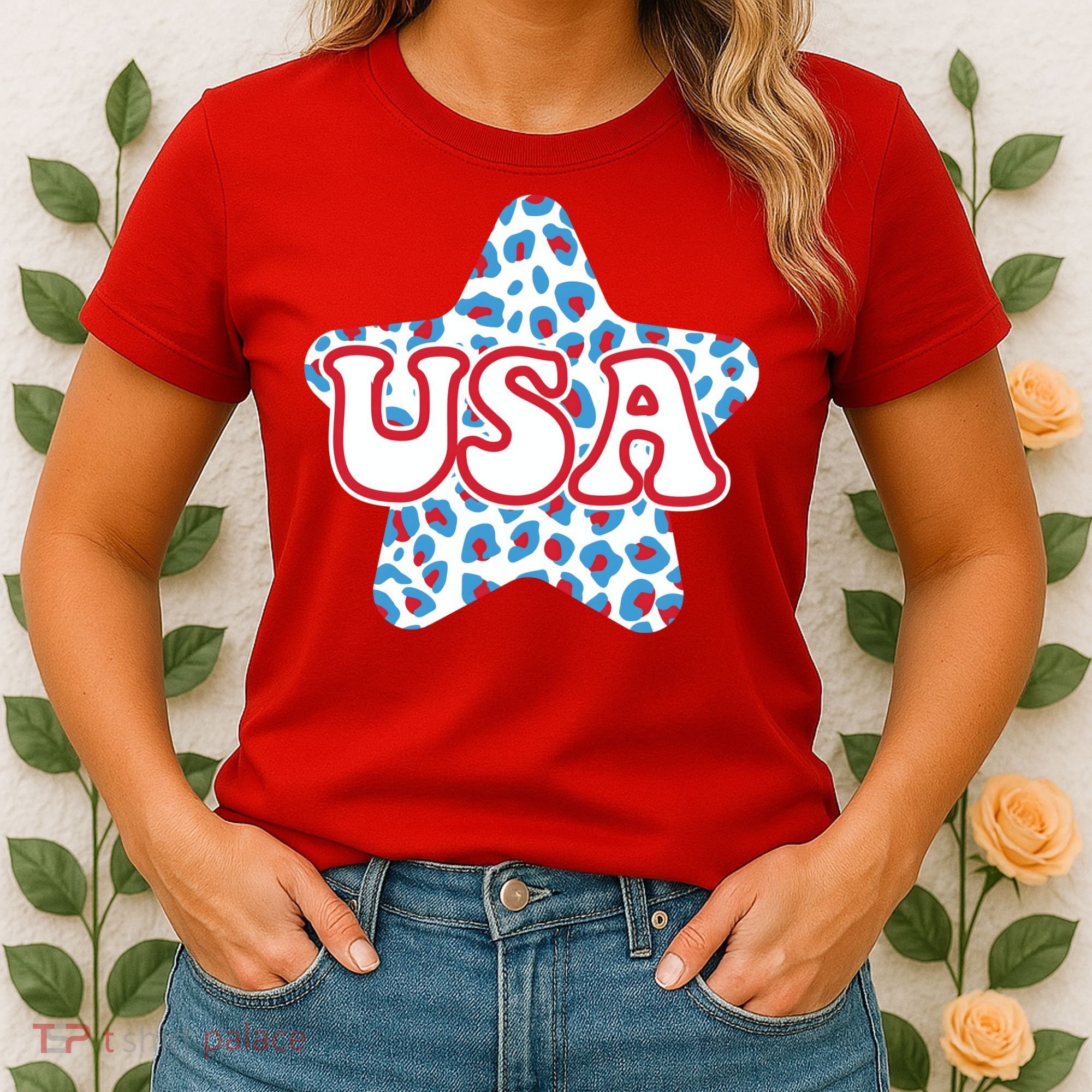 USA Star 4th Of July Festive Holiday Women's T-Shirt