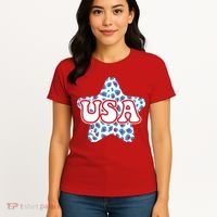 USA Star 4th Of July Festive Holiday Women's T-Shirt thumb 4