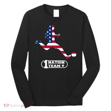 USA 1 Nation Soccer Team Long Sleeve Shirt