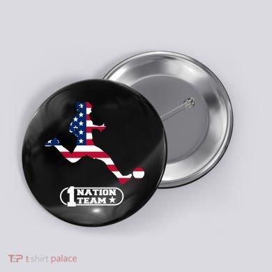 USA 1 Nation Soccer Team Button