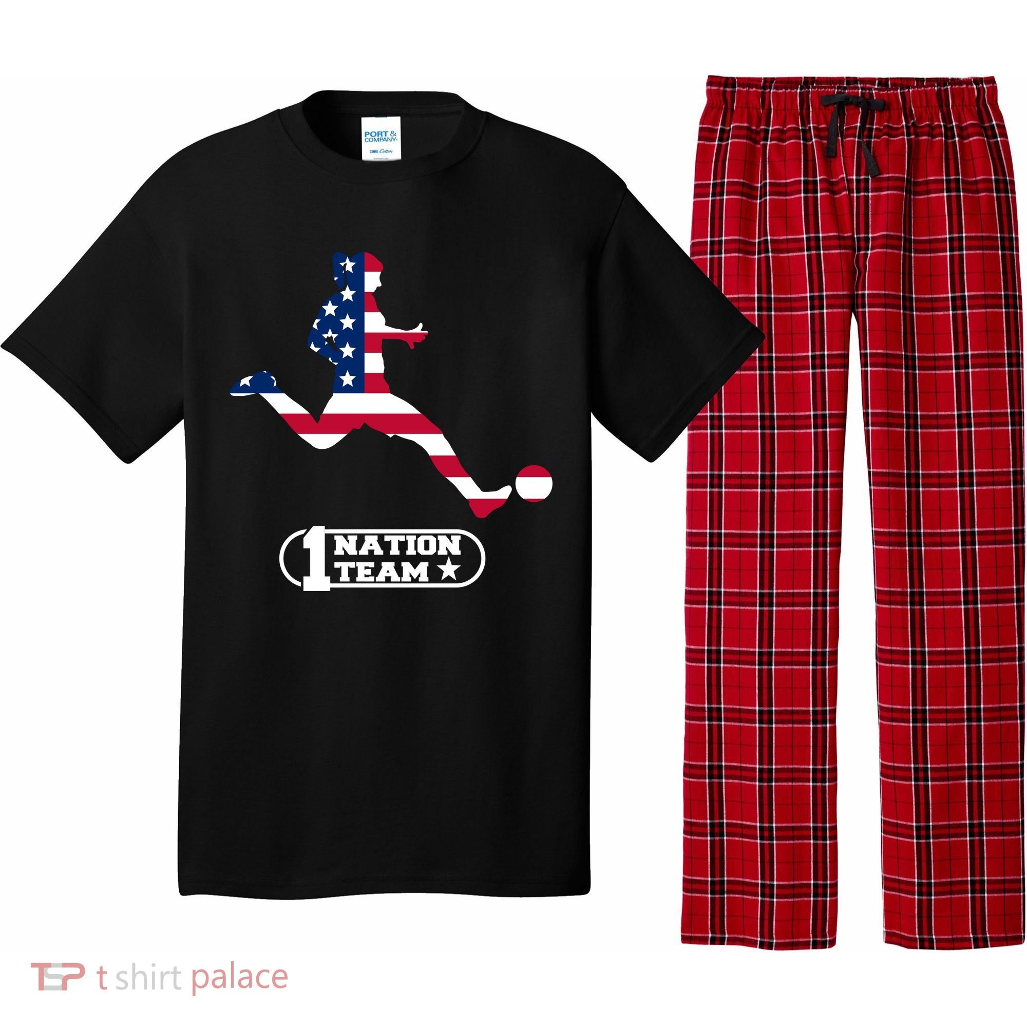 USA 1 Nation Soccer Team Pajama Set