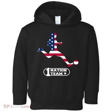 USA 1 Nation Soccer Team Toddler Hoodie