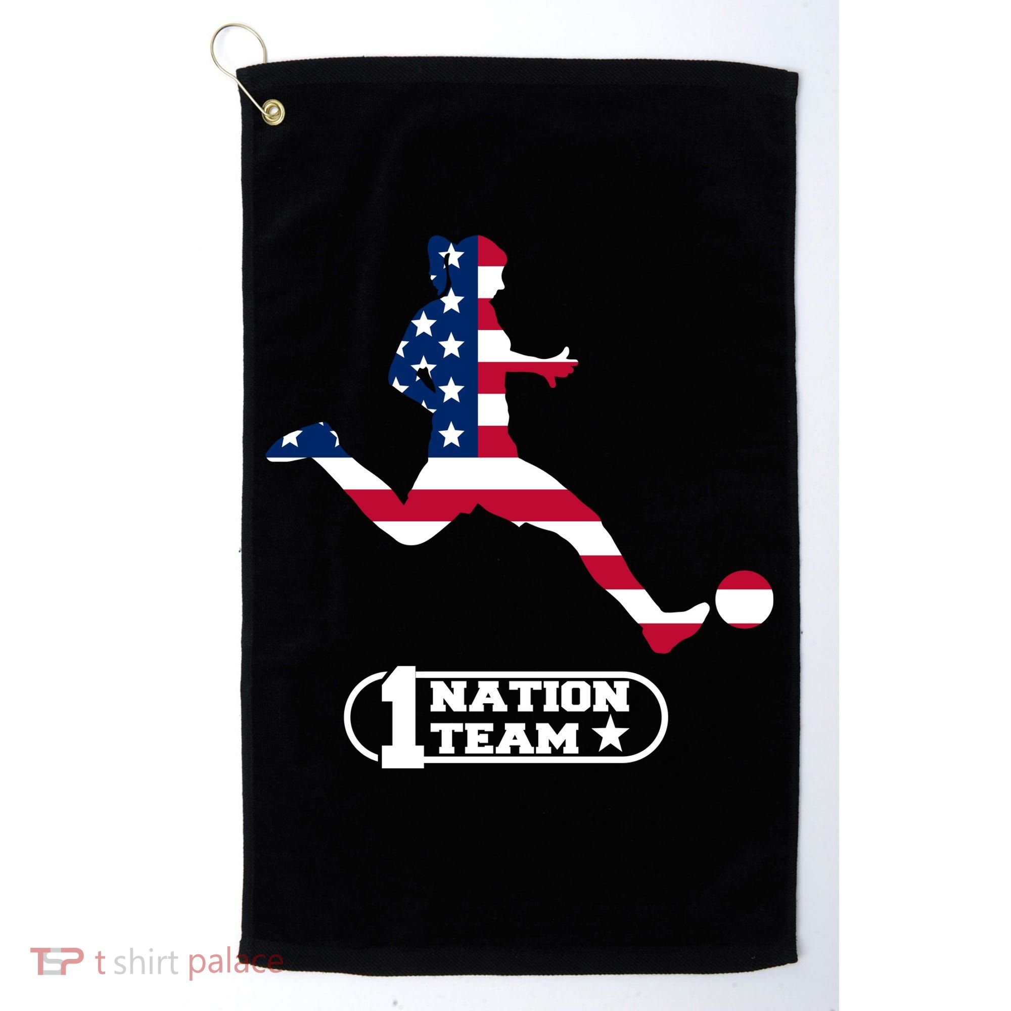 USA 1 Nation Soccer Team Golf Towel