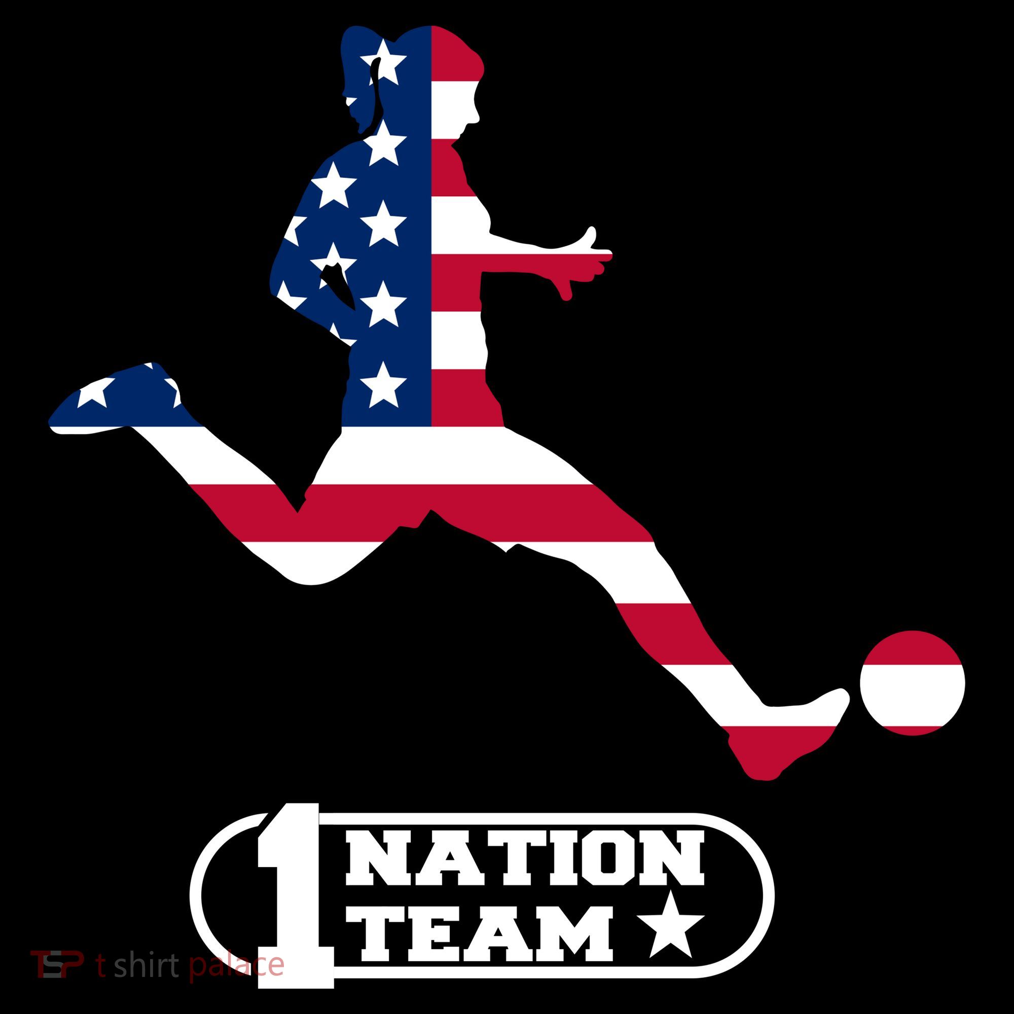 USA 1 Nation Soccer Team Women's Long Sleeve Shirt