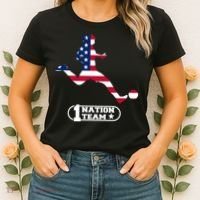 USA 1 Nation Soccer Team Women's T-Shirt thumb 2