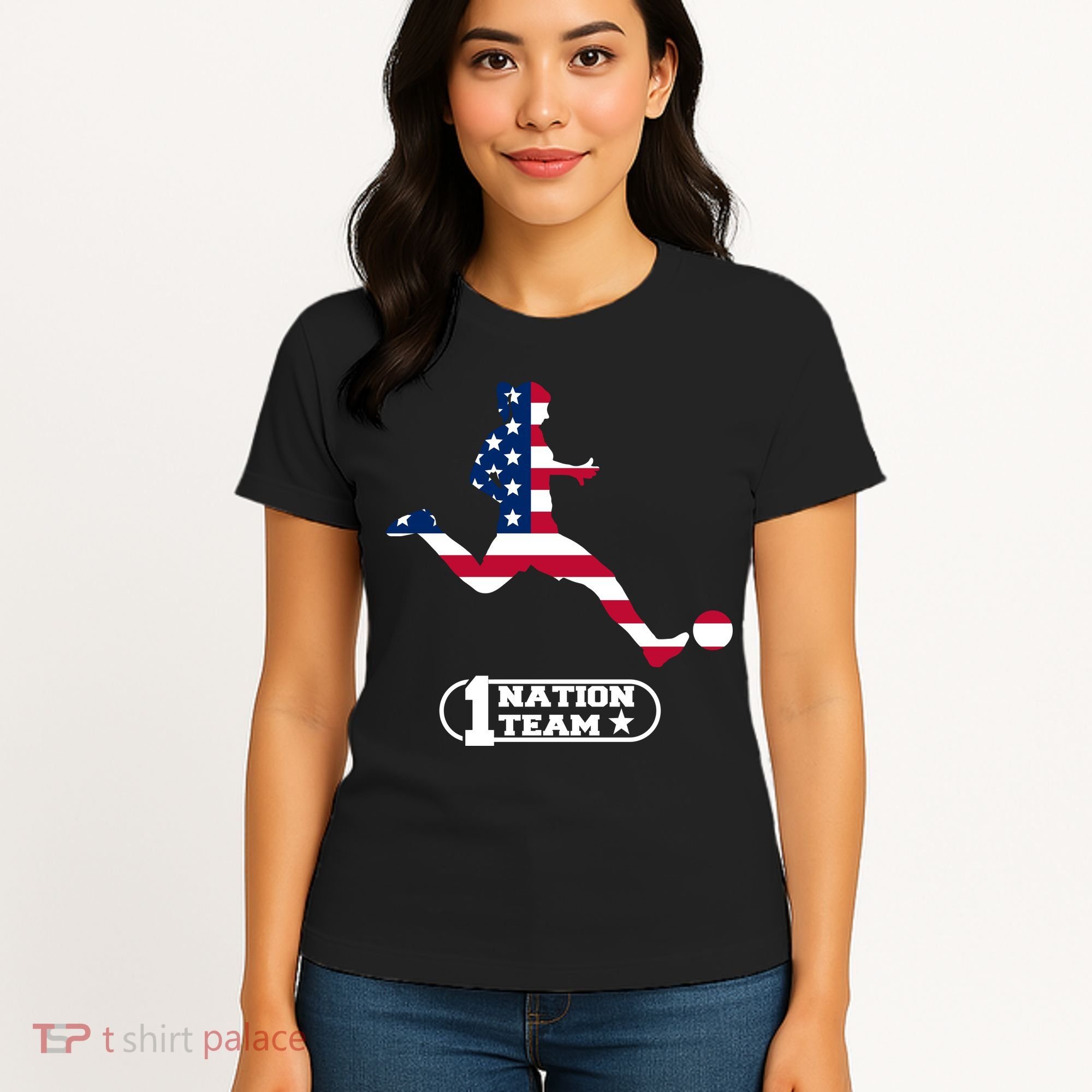 USA 1 Nation Soccer Team Women's T-Shirt