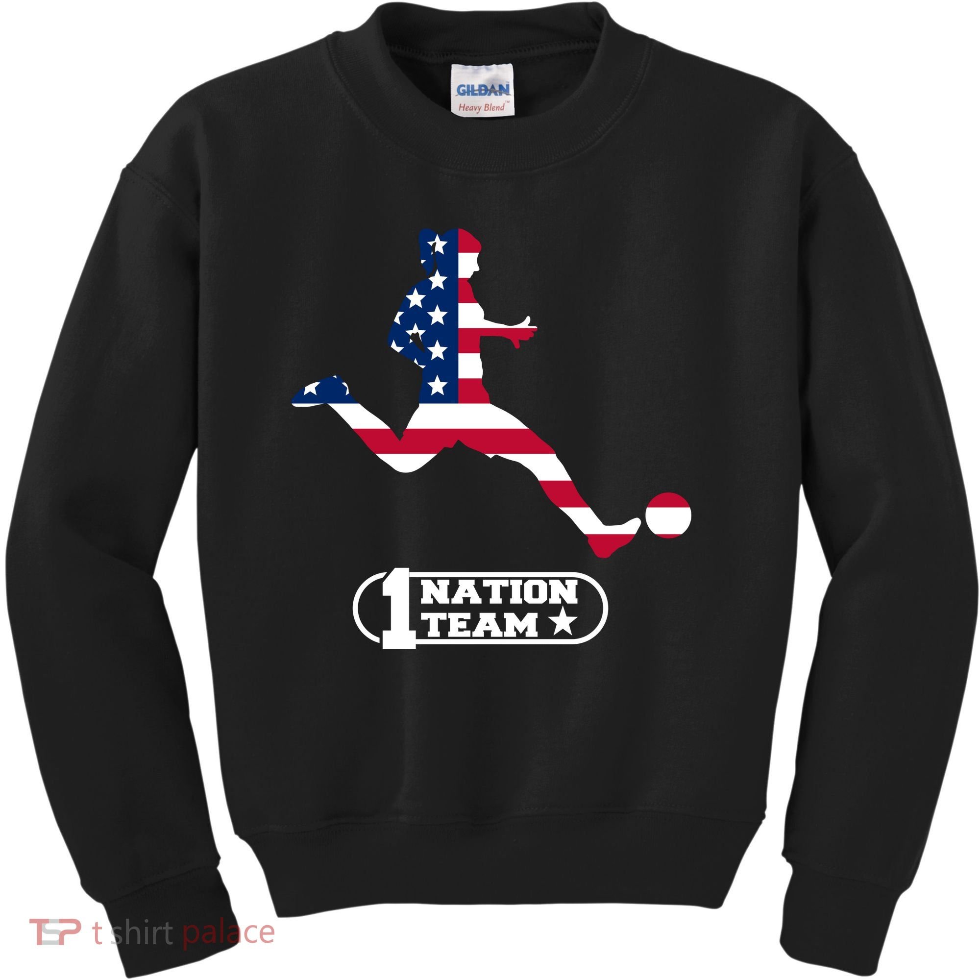 USA 1 Nation Soccer Team Kids Sweatshirt