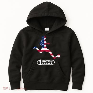 USA 1 Nation Soccer Team Kids Hoodie