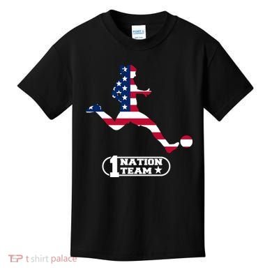 USA 1 Nation Soccer Team Kids T-Shirt