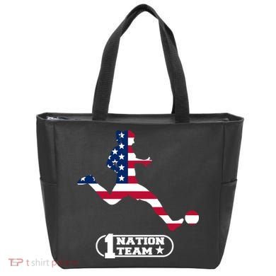 USA 1 Nation Soccer Team Tote Bag