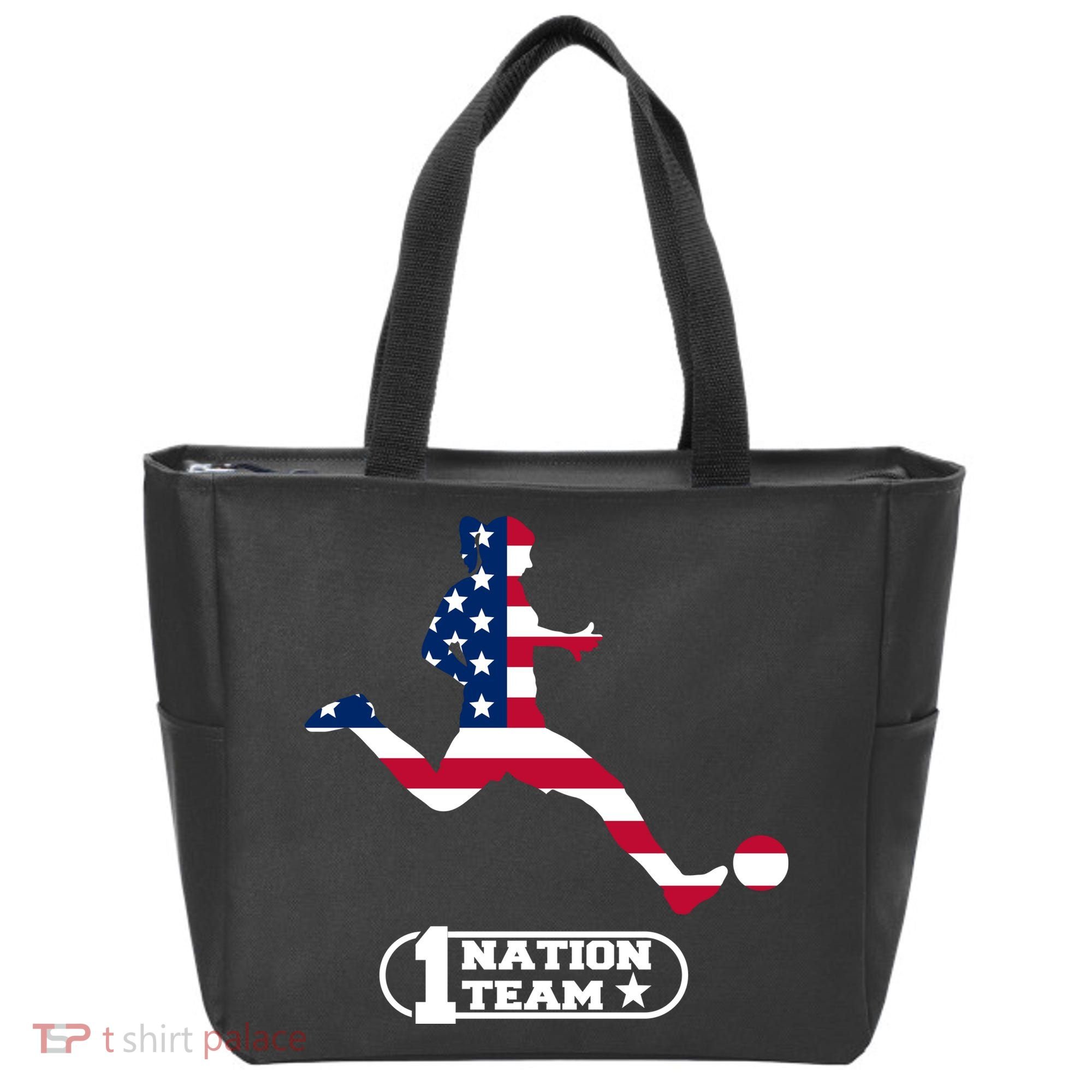 USA 1 Nation Soccer Team Tote Bag