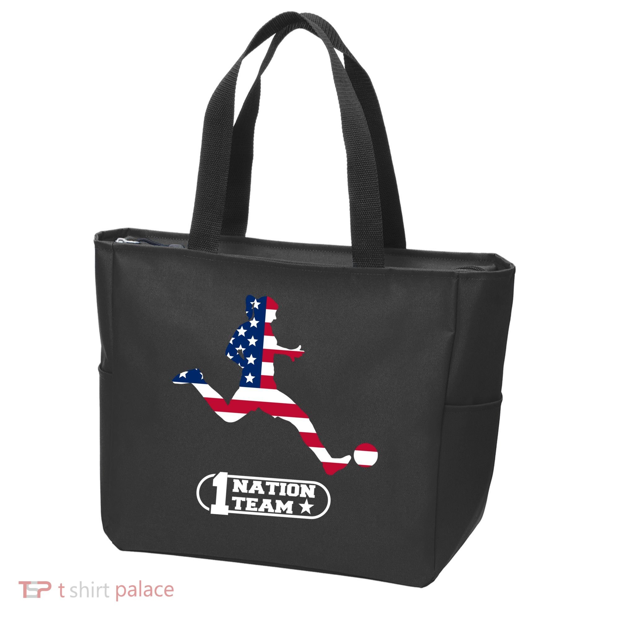 USA 1 Nation Soccer Team Tote Bag