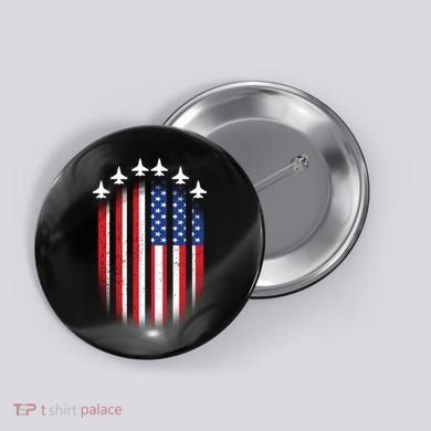USA Air Force Jets American Flag Button