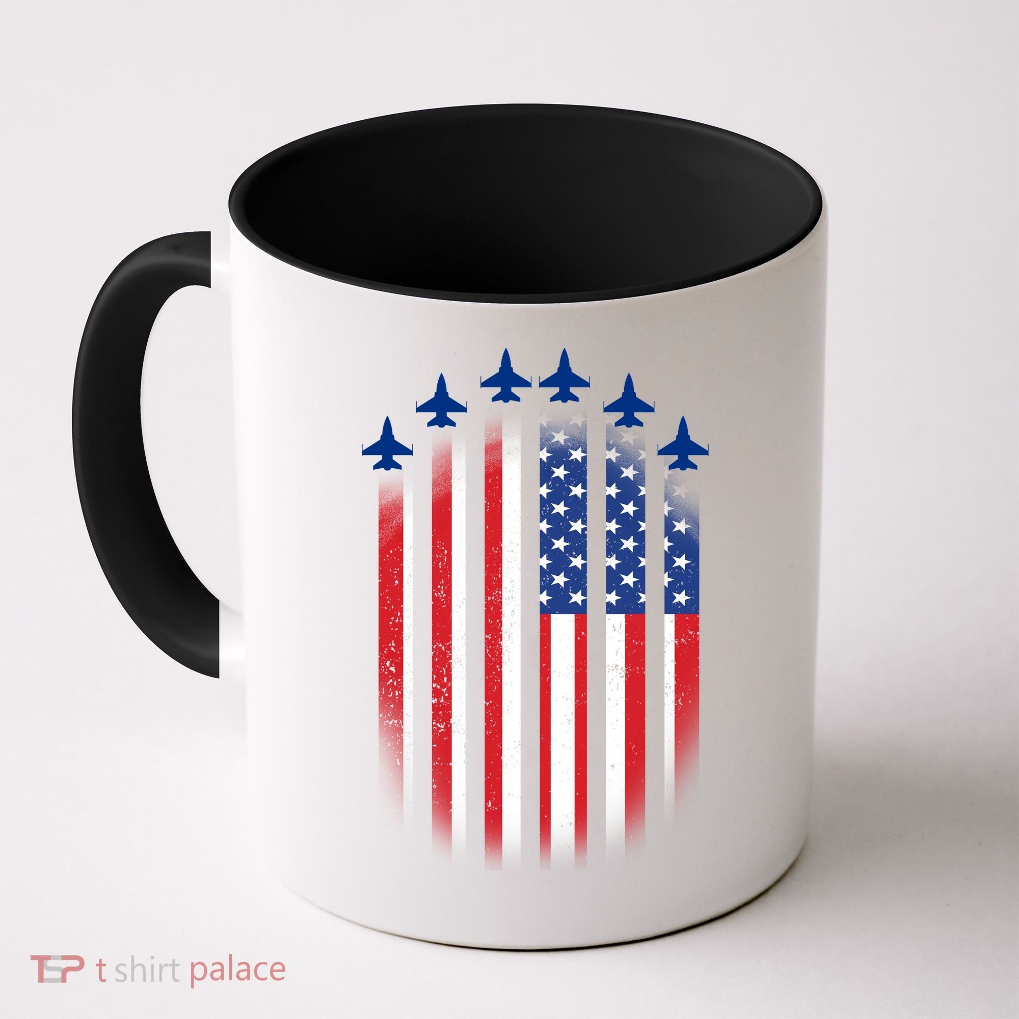 USA Air Force Jets American Flag Coffee Mug
