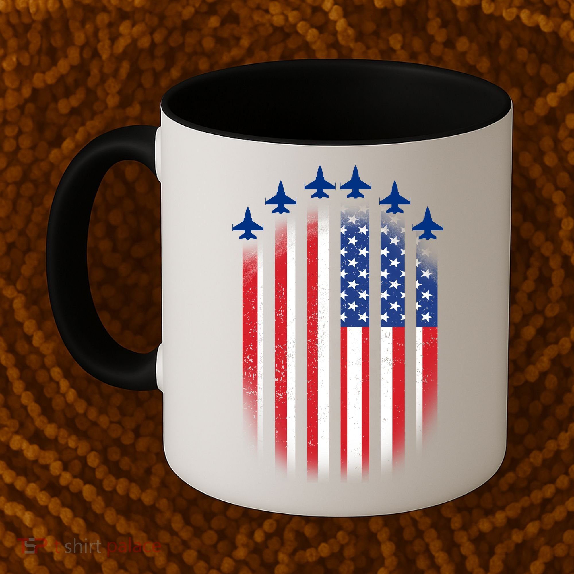 USA Air Force Jets American Flag Coffee Mug