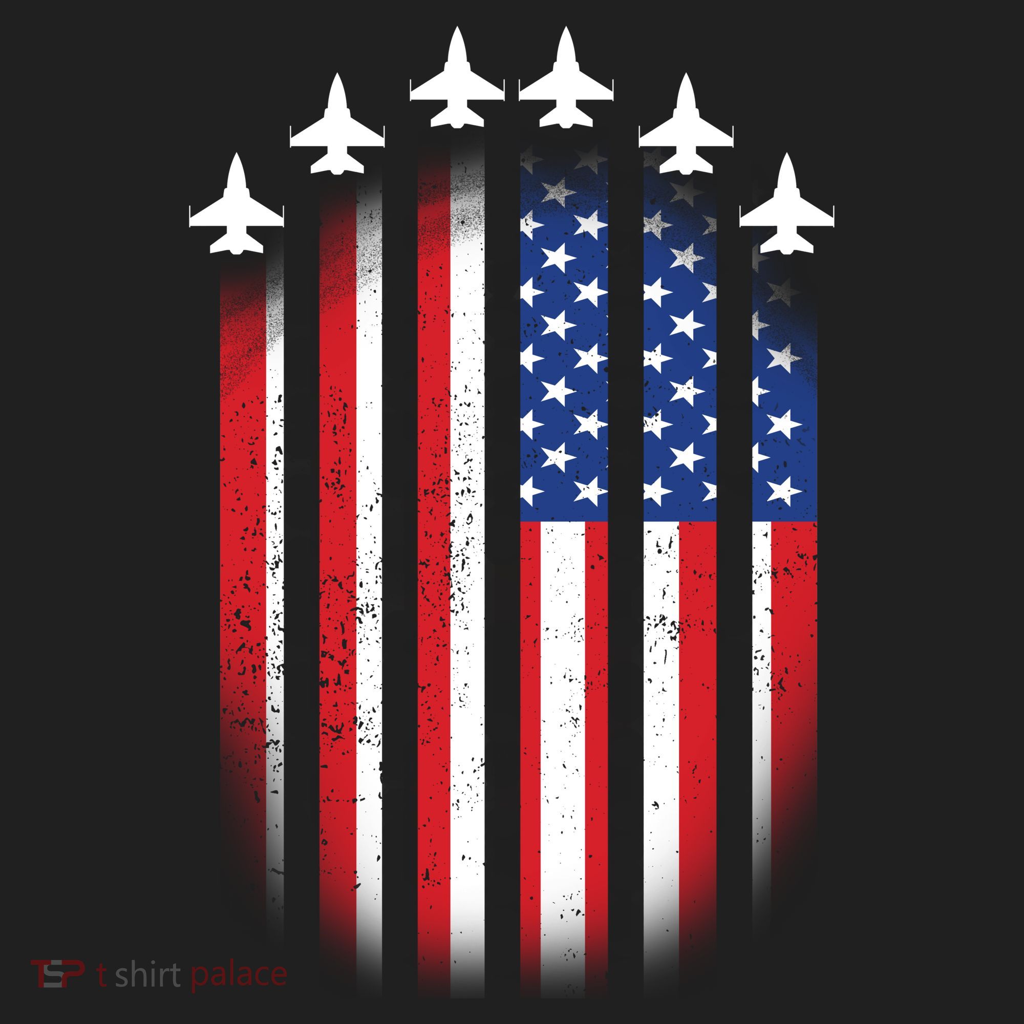 USA Air Force Jets American Flag Beanie