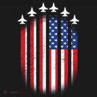 USA Air Force Jets American Flag Polo thumb 3