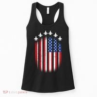 USA Air Force Jets American Flag Women's Tank Top thumb 0