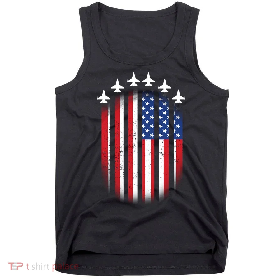 USA Air Force Jets American Flag Tank Top