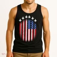 USA Air Force Jets American Flag Tank Top thumb 3
