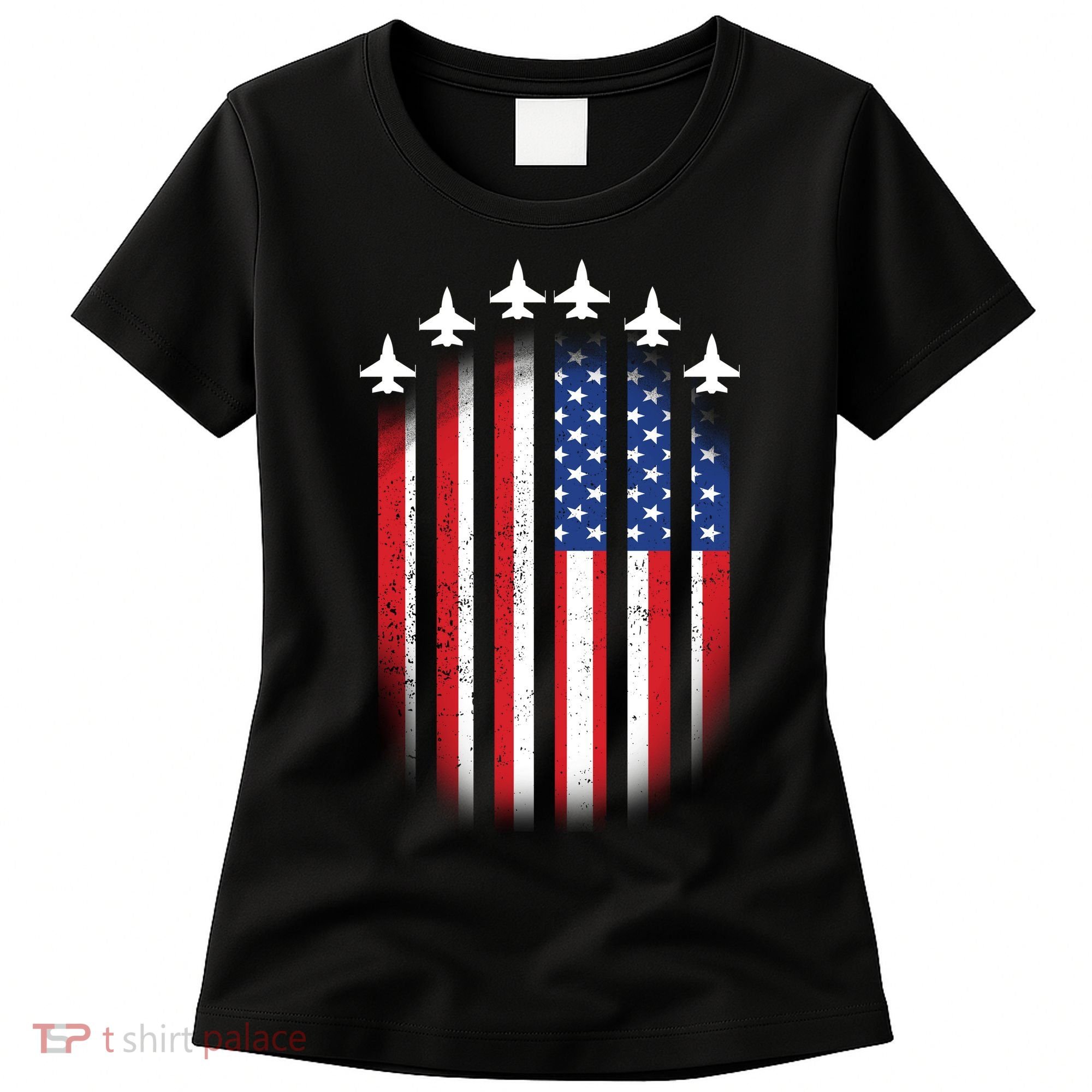 USA Air Force Jets American Flag Women's T-Shirt
