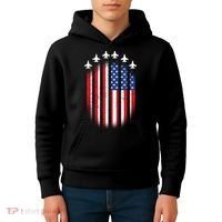 USA Air Force Jets American Flag Kids Hoodie thumb 4