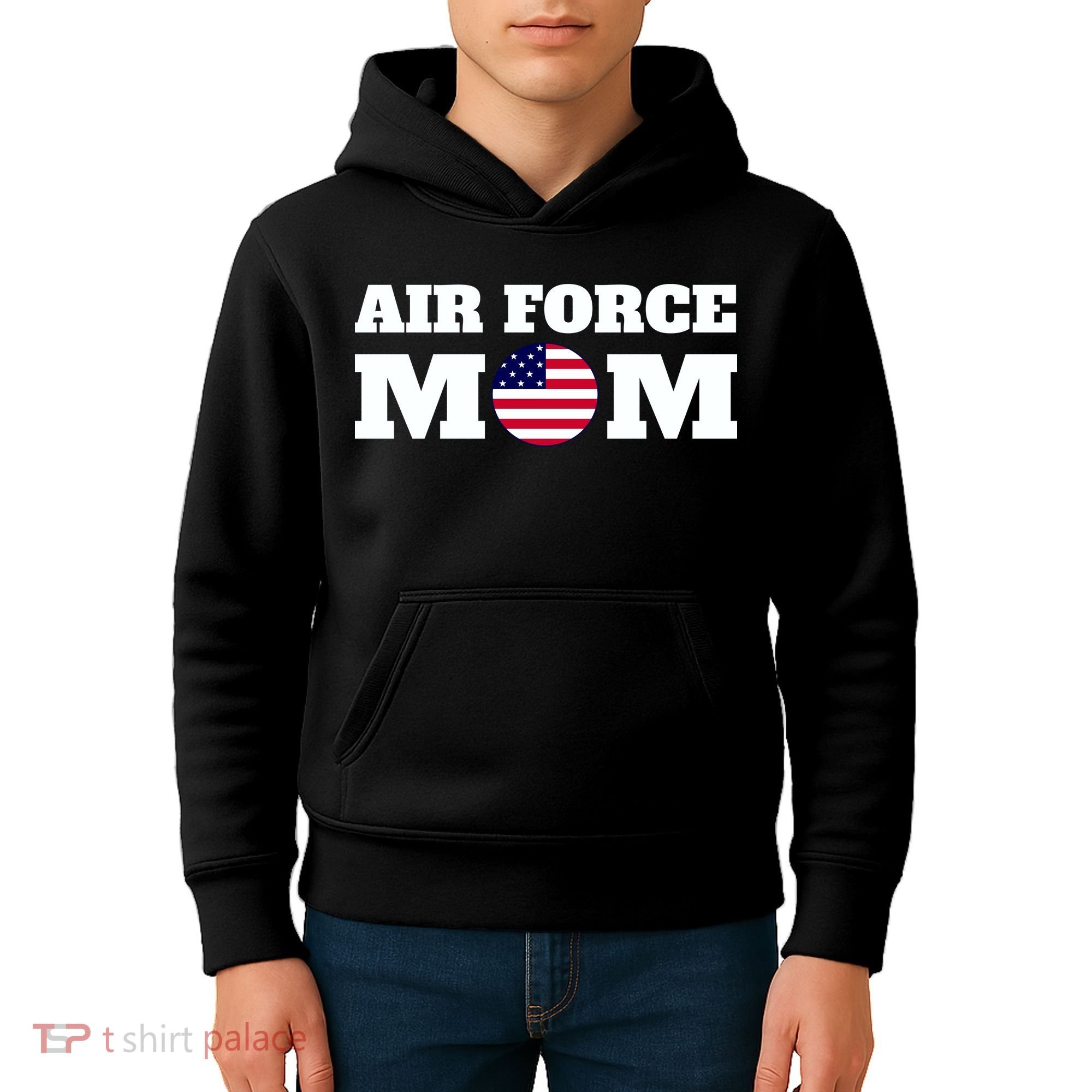 USA Air Force Mom Kids Hoodie