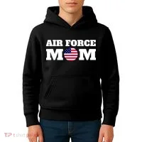 USA Air Force Mom Kids Hoodie thumb 4