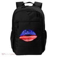 USA American Flag Lipstick Print Backpack thumb 0
