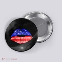 USA American Flag Lipstick Print Button thumb 0
