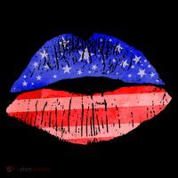 USA American Flag Lipstick Print Coffee Mug thumb 5