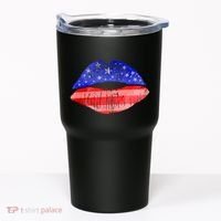USA American Flag Lipstick Print Tumbler thumb 0