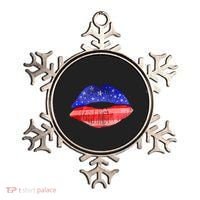 USA American Flag Lipstick Print Ornament thumb 0