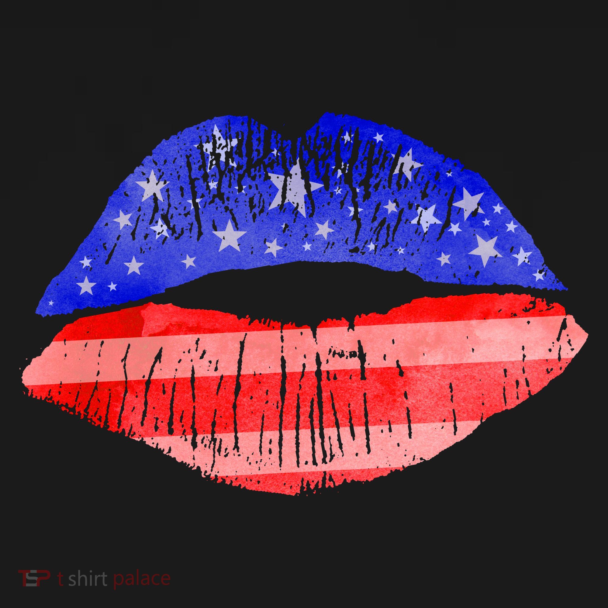 USA American Flag Lipstick Print Toddler Hoodie