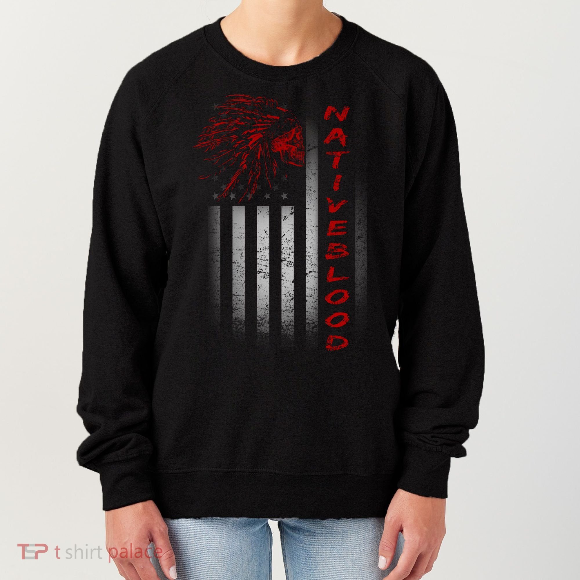 USA American Flag Native Blood Women's Sweatshirt