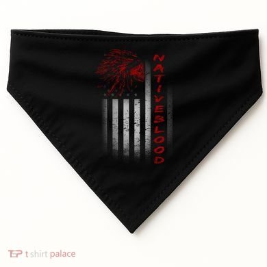 USA American Flag Native Blood USA-Made Doggie Bandana